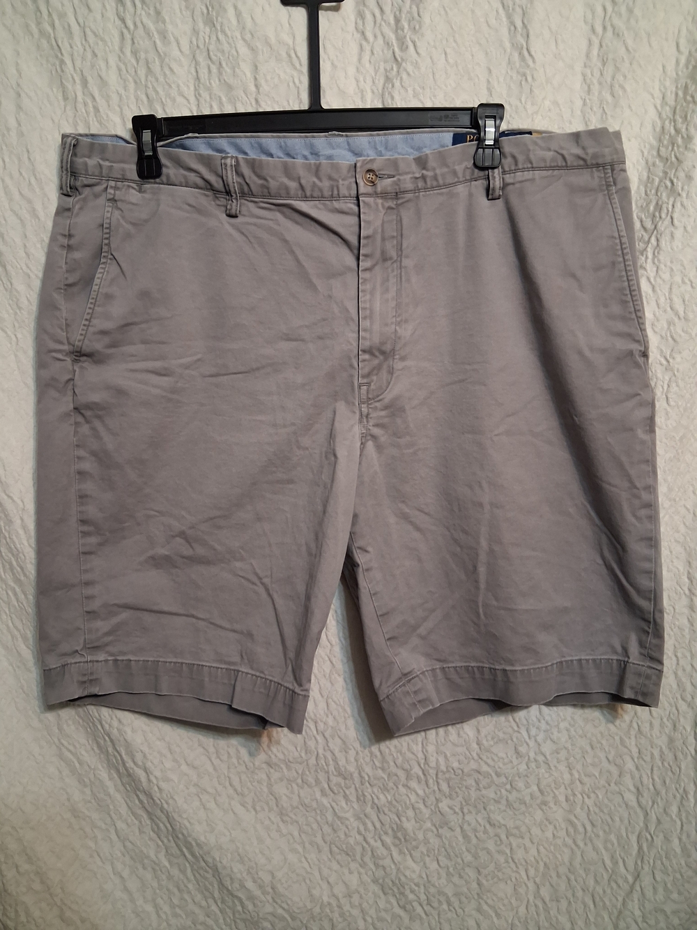 Men's Polo Ralph Lauren Light Gray Flat-Front Chino Shorts